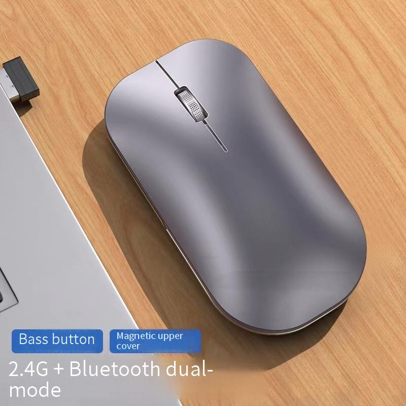Kabellose, leise Maus mit Bluetooth und 2,4-GHz-Dualmodus, wiederaufladbare ergonomische Maus für Laptop, MacBook, iPad, Huawei, PC_voghion.com