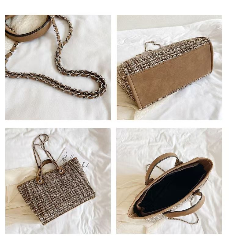 Designer Luxury Large Capacity Woven Bag Tote Bag Casual Shopping Handbag_voghion.com