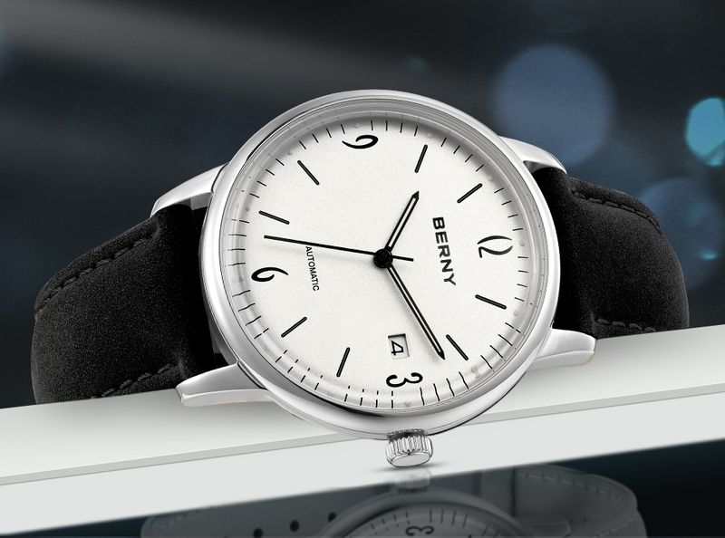 BERNY Automatic Watches For Men Fashion 20ATM Waterproof Super Luminous Mechanical Silver Watch Date Stainless Steel Sapphire Analog Wrist Watch_voghion.com