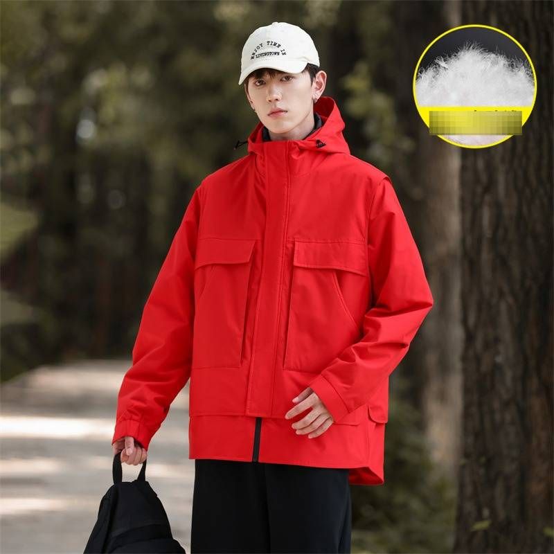 Wasserdichte 3-in-1-Jacke im Bergstil mit 600 cuin weißer Entendaunenjacke – Herausnehmbares Thermofutter für Wanderungen und Stadtkleidung (7 Farben, S-6XL)_voghion.com