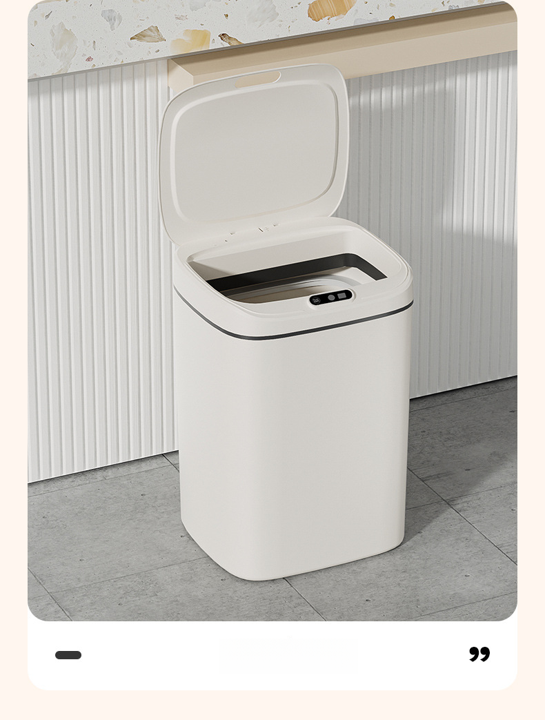 Intelligenter Mülleimer mit großer Kapazität und vollautomatischer Deckelöffnung und Abstandssensor für das Badezimmer_voghion.com