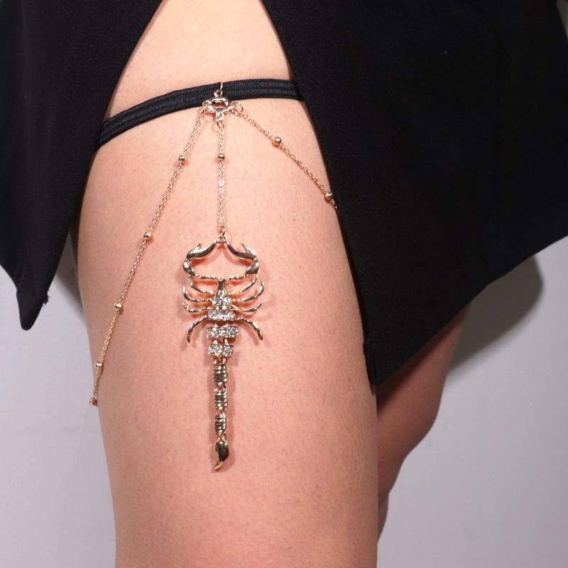 Sexy coscia elastico serpente lungo scorpione bohémien moda multistrato catena corpo gioielli_voghion.com