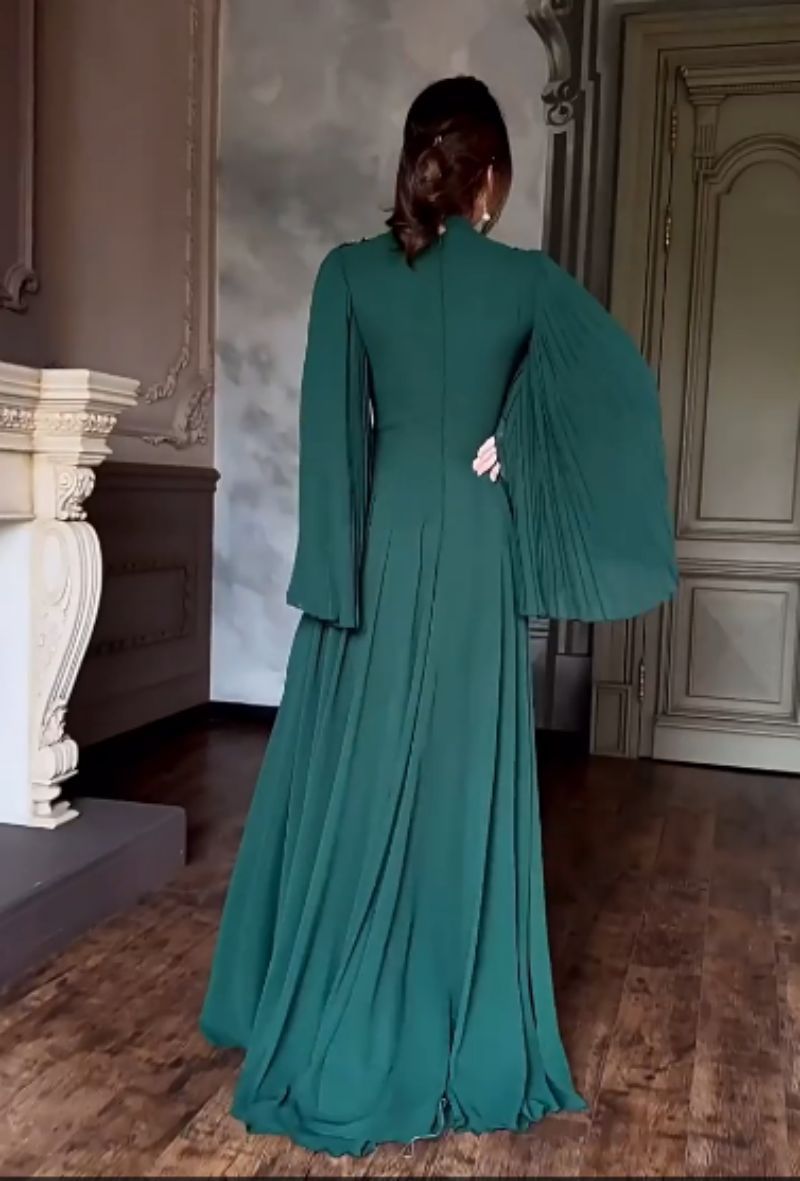 Vestido de noche con encaje para mujer_voghion.com