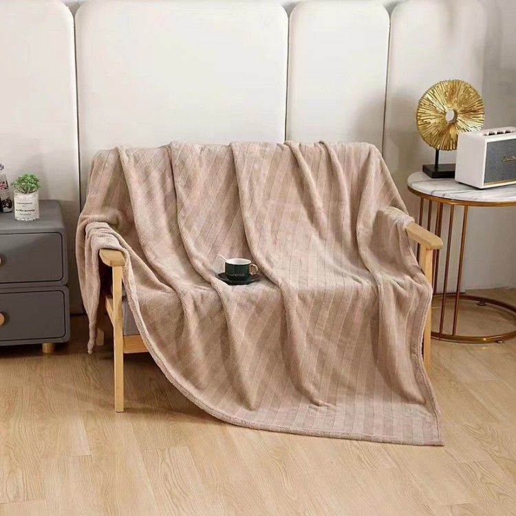 Coperta in velluto color latte, per letto quattro stagioni, sottile coperta in velluto, copridivano_voghion.com