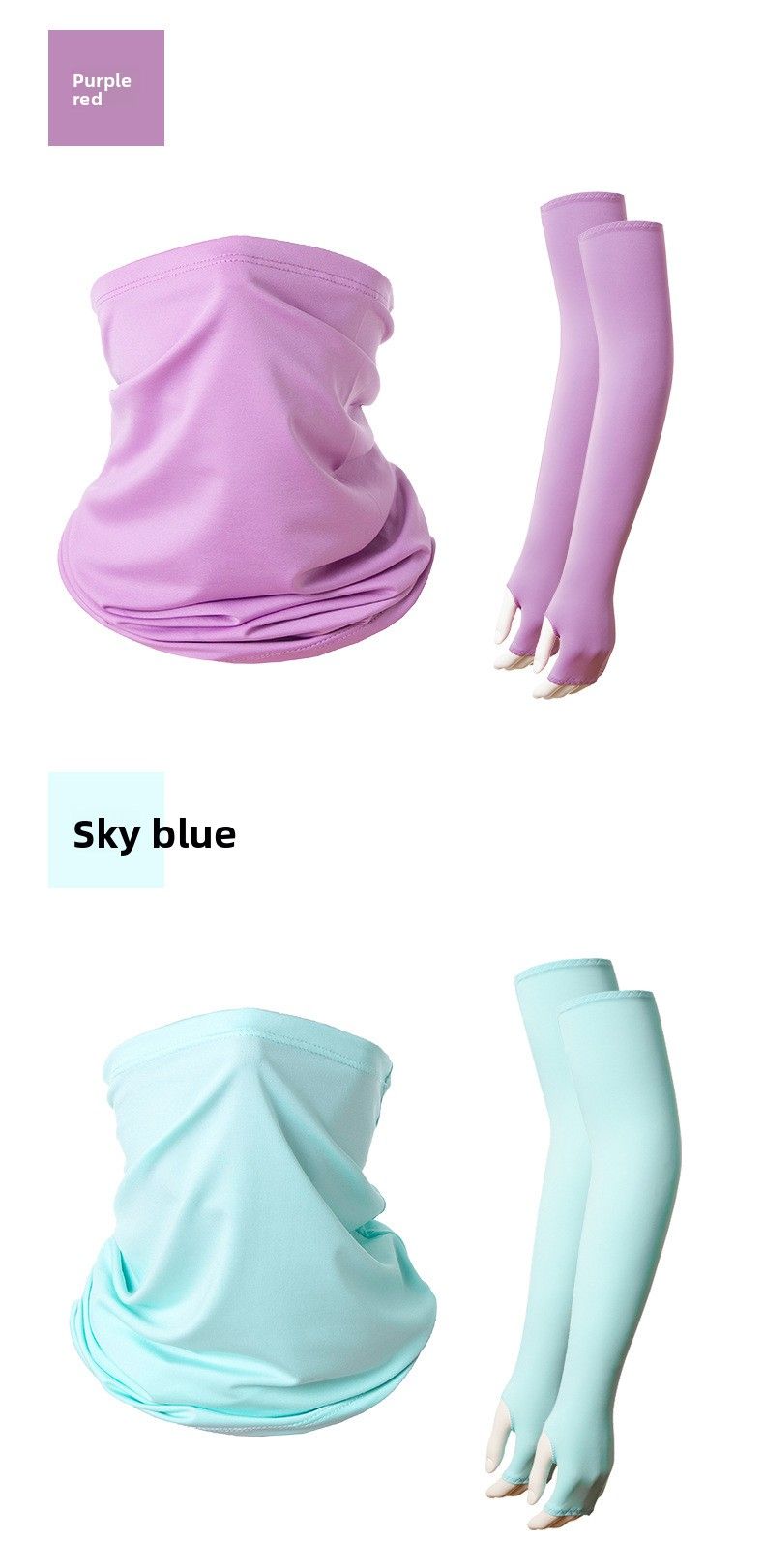 Ensemble de protection solaire pour le sport, foulard de cyclisme, soie glacée, séchage rapide, respirant, pêche, cou, manches, équipement_voghion.com