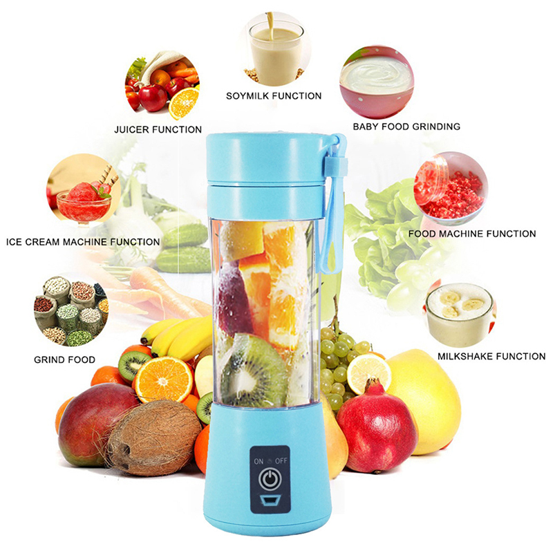 Vente chaude Mini mélangeur portable 400 ml électrique légumes fruits USB presse-agrumes extracteur Hines_voghion.com