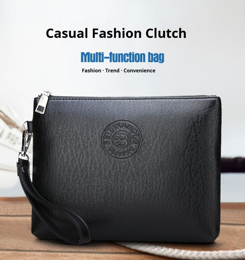 2025 New Men’s Large Capacity Clutch – High-Quality Fashionable Business Handbag, Trendy Work Bag & Stylish Men's Wallet for Professionals_voghion.com