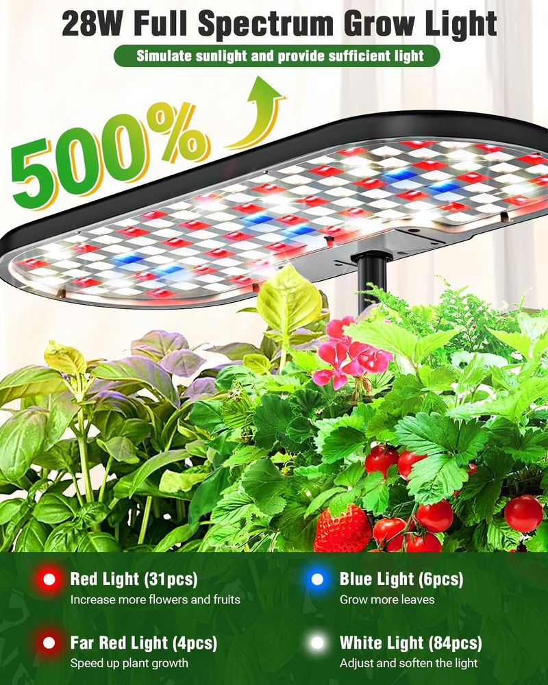 Intelligent Hydroponic Planting Machine Intelligent Flower Pot Indoor Soilless Cultivation Artifact Indoor Fill Light Stand_voghion.com