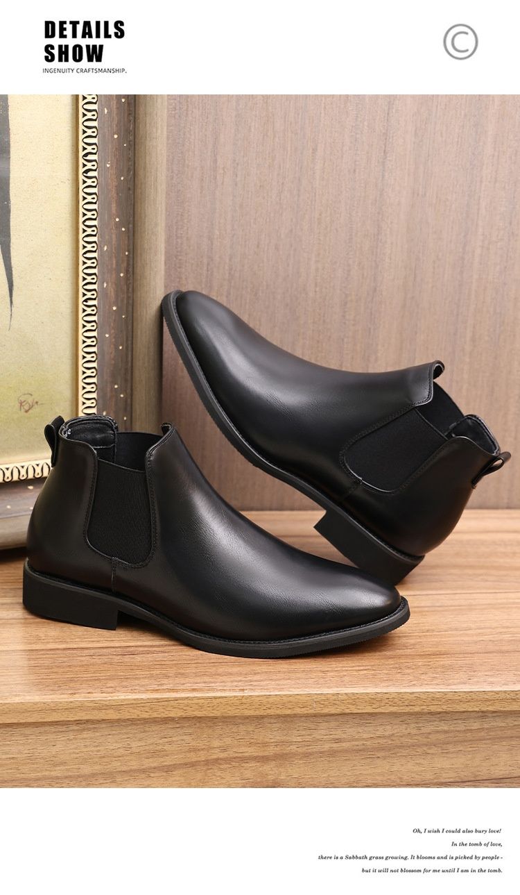 Voyage 25870 Stivali da uomo in pelle Martin a punta retrò britannici di grandi dimensioni, spedizione gratuita_voghion.com