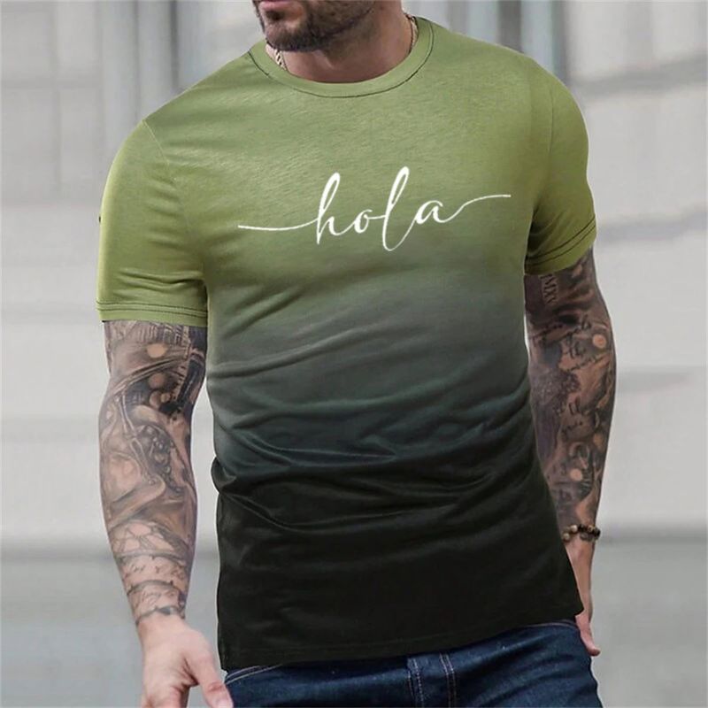 2024 Camiseta informal holgada para hombre, nueva camiseta con estampado creativo de cuchillo de mordedura de gato cómico, talla grande_voghion.com