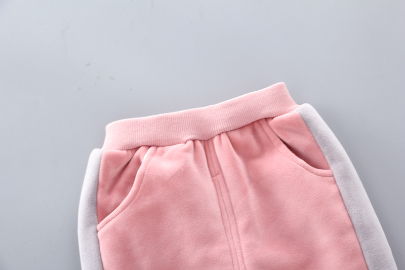 Babytøj børn plus fleece tyk tredelt hættetrøje kan åbnes i skridtet_voghion.com