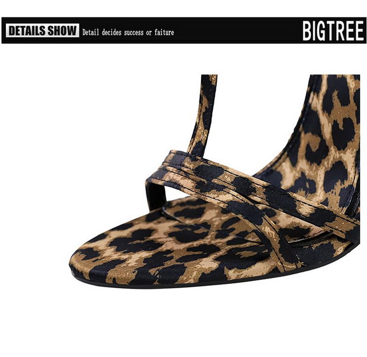 Women's Sexy Strappy High Heel Sandals - Animal Print & Metallic Colors, 8.5CM/11CM Heel, Sizes 34-40, Elegant Open-Toe Design For Night Out Special_voghion.com