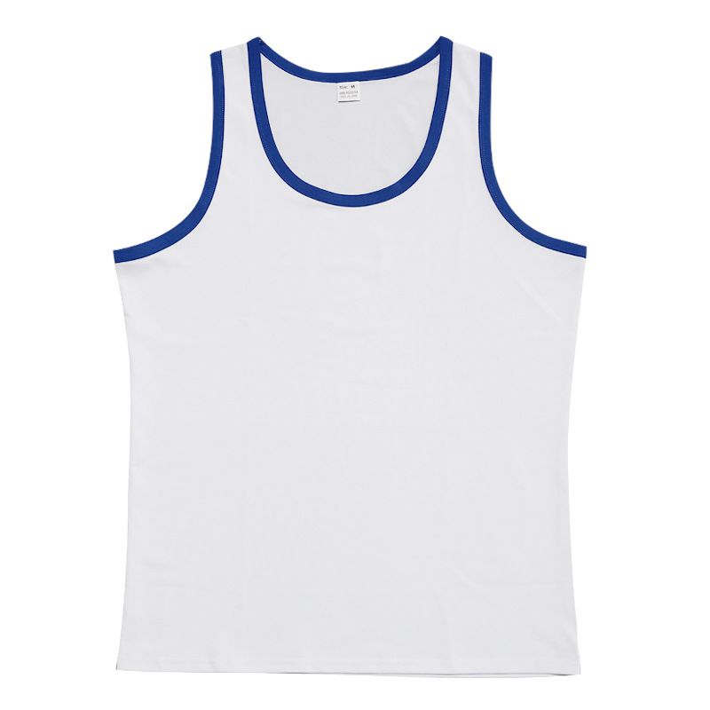 2024 New Trendy Straddle Sports Casual Men's Summer Bottom Multi Color Sweatshirt Tank Top_voghion.com