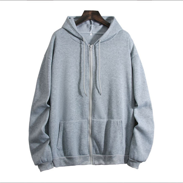 Loose Hooded Sweatshirt Women's Autumn Winter Plus Size Zipper Cardigan Top_voghion.com