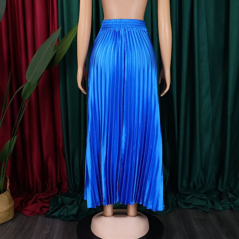 Women's Clothing Large Size Women's Wear High Waist Temperament Elegant Fashion Large Swing A Line Skirt Half length Skirt Pleated Skirt_voghion.com