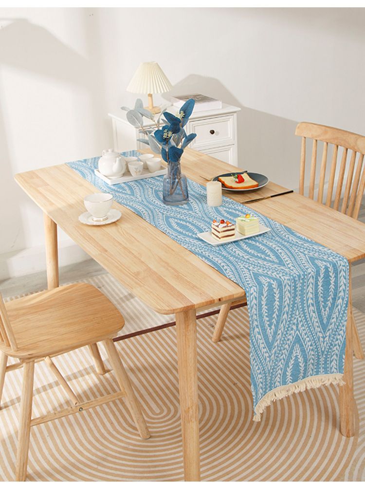 Modern Simple Coffee Table TV Cabinet Table Flag Dust Cover Zen Tea Ceremony Warp Knitted Cotton And Linen Tablecloth_voghion.com