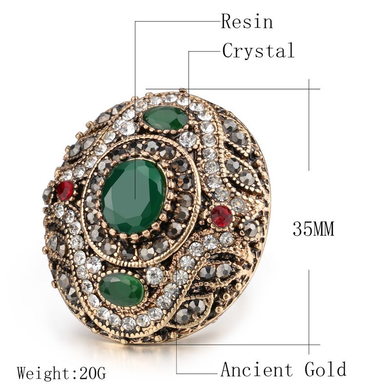 Kuuma tarjous Kuuma tarjous Türkiye naisten iso vintage antiikki intialainen kultainen kihlasormus, boho-tyyliset korut, asusteet 2024_voghion.com