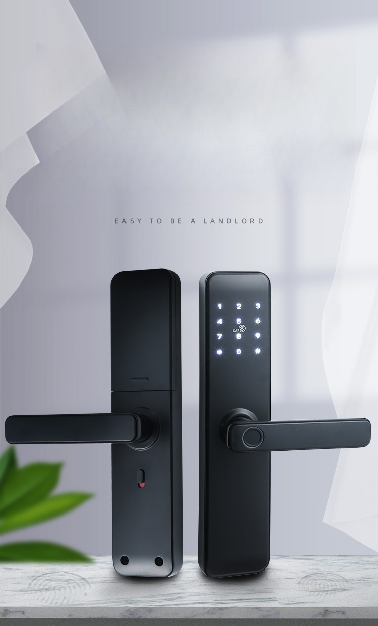 Appartement Hotel Kaart Slot App Afstandsbediening Intelligente Vingerafdruk Slot Houten Deur Bluetooth TTlock Vingerafdruk Slot_voghion.com