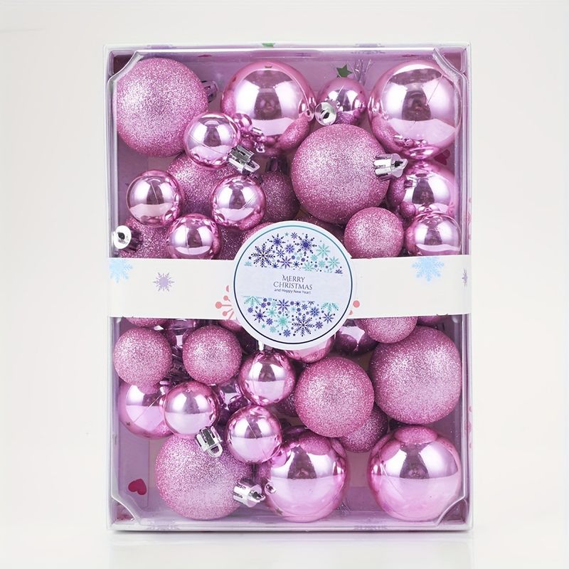 Lillian Cross-Border Hot-Selling In-Stock 42pcs Balls Festive Atmosphere Christmas Tree Decoration Ornaments Manufacturer_voghion.com