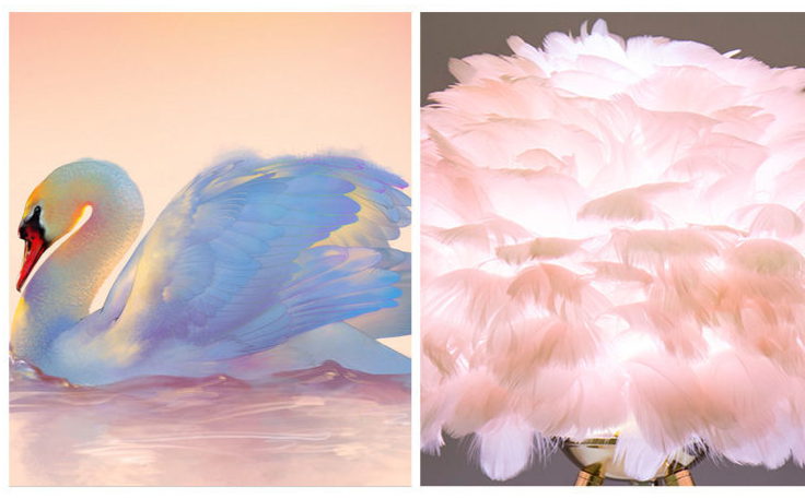 Feather RYYD New Ins Nordic Lampka nocna ze złotym trójkątem LED na biurko do sypialni_voghion.com