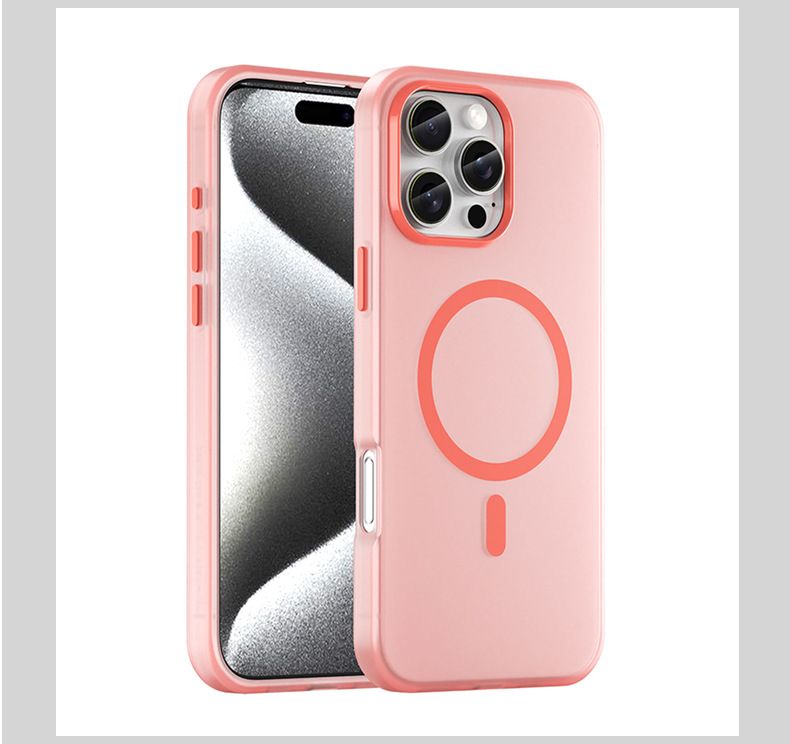 Suitable For IPhone 16Pro Max Matte Skin Feel Magnetic Mobile Phone Case 11-16 Soft Shell Mobile Phone Protective Case_voghion.com