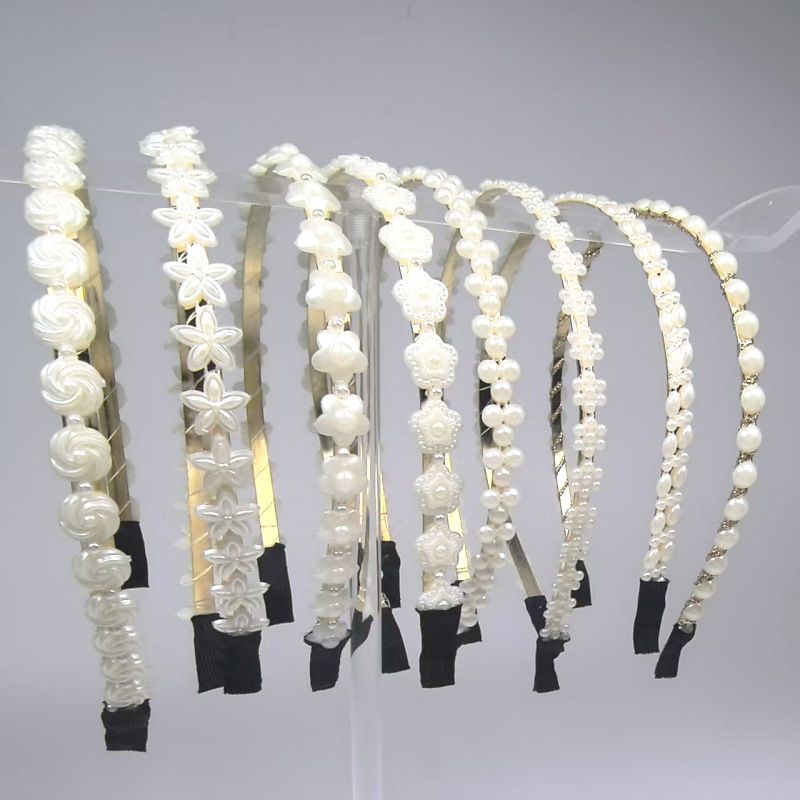 Neue Mode Perle Licht Super Fee Baby Stirnband Handgemachte Fühlen Gebrochen Metall Haar Zubehör Pony Für Frauen_voghion.com