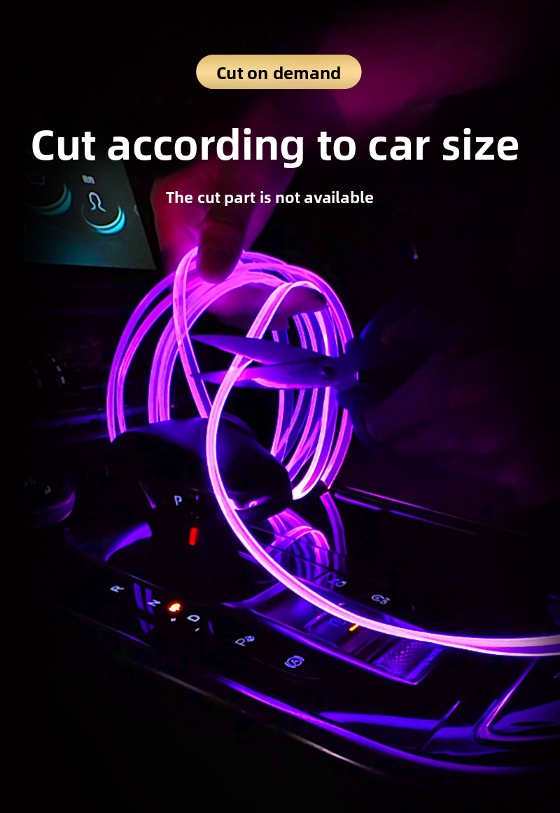 Modifica degli interni dell'atmosfera dell'auto USB Suono Freddo Colorato Telecomando Guida wireless Ritmo Striscia luminosa_voghion.com