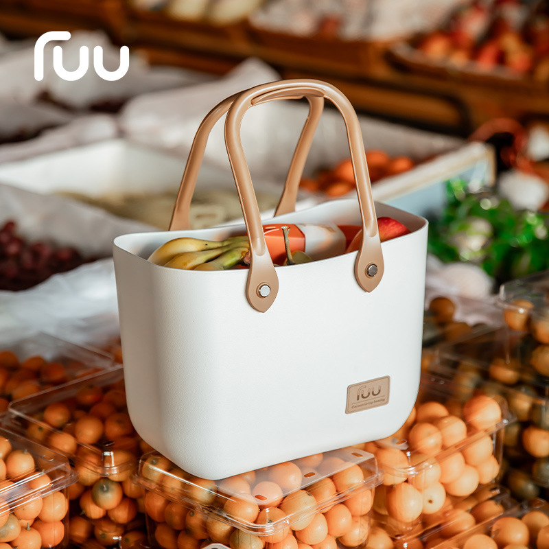 Home Lusso Plastica Picnic Leggero Semplice Verdura Frutta Cestino Lavaggio Borsa Portaoggetti Sensazione di Alta Qualità_voghion.com