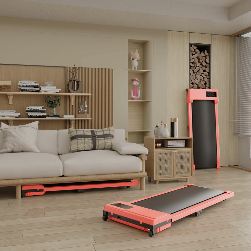 Walking Pad With Quiet 2.0 HP Brushless Motor, Countdown Modes, Spacious Running Area, 220 Lbs Weight Capacity For Home Or Office Workouts, 3 In 1 Portable Treadmill Walking, Red_voghion.com
