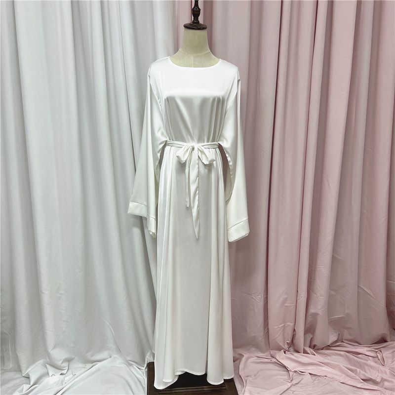 Women’s Clothing Turkish solid color large size multi color robe dress_voghion.com