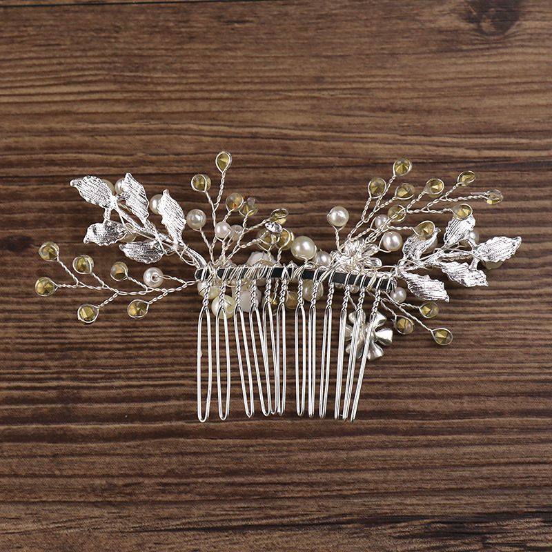 Accesorii de păr Pieptene de păr cu frunze de aur Accesorii de păr pentru mireasă Pieptene cu dopuri Accesorii de nuntă Accesorii rochii Accesorii de mireasă_voghion.com