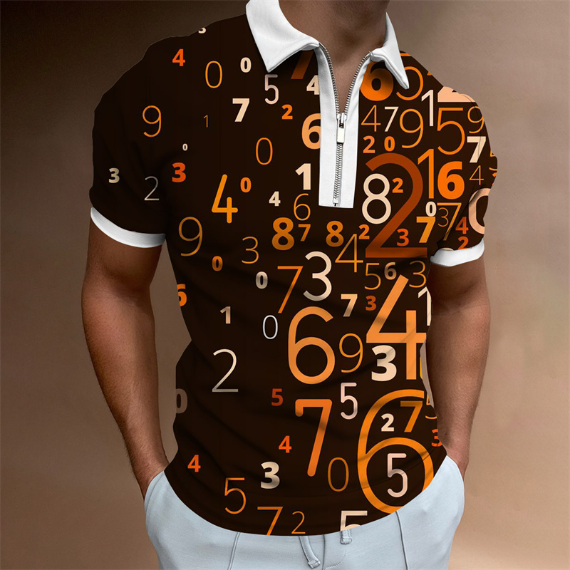 2022 nouveau costume de golf pour hommes populaires polo à manches courtes pour hommes 3d imprimé à carreaux hommes d'été en vrac_voghion.com