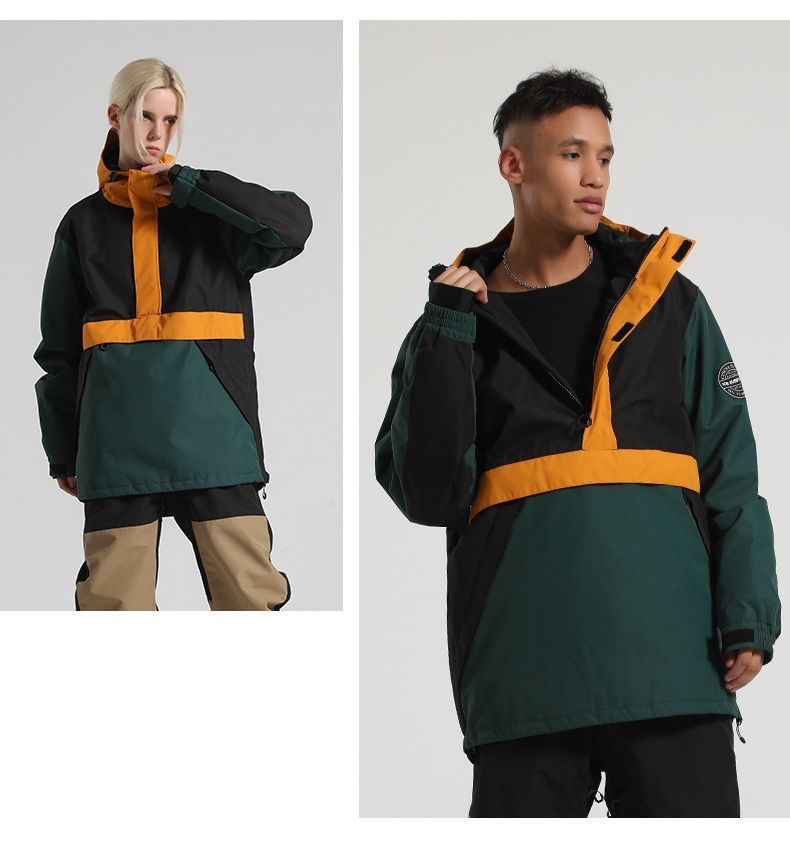 001 001 Neuer Skianzug für Herren, locker, wasserdicht, winddicht, atmungsaktiv, warm, ideal für Outdoor-Snowboard und Schnee, auch für Damen geeignet, Partnerjacke_voghion.com