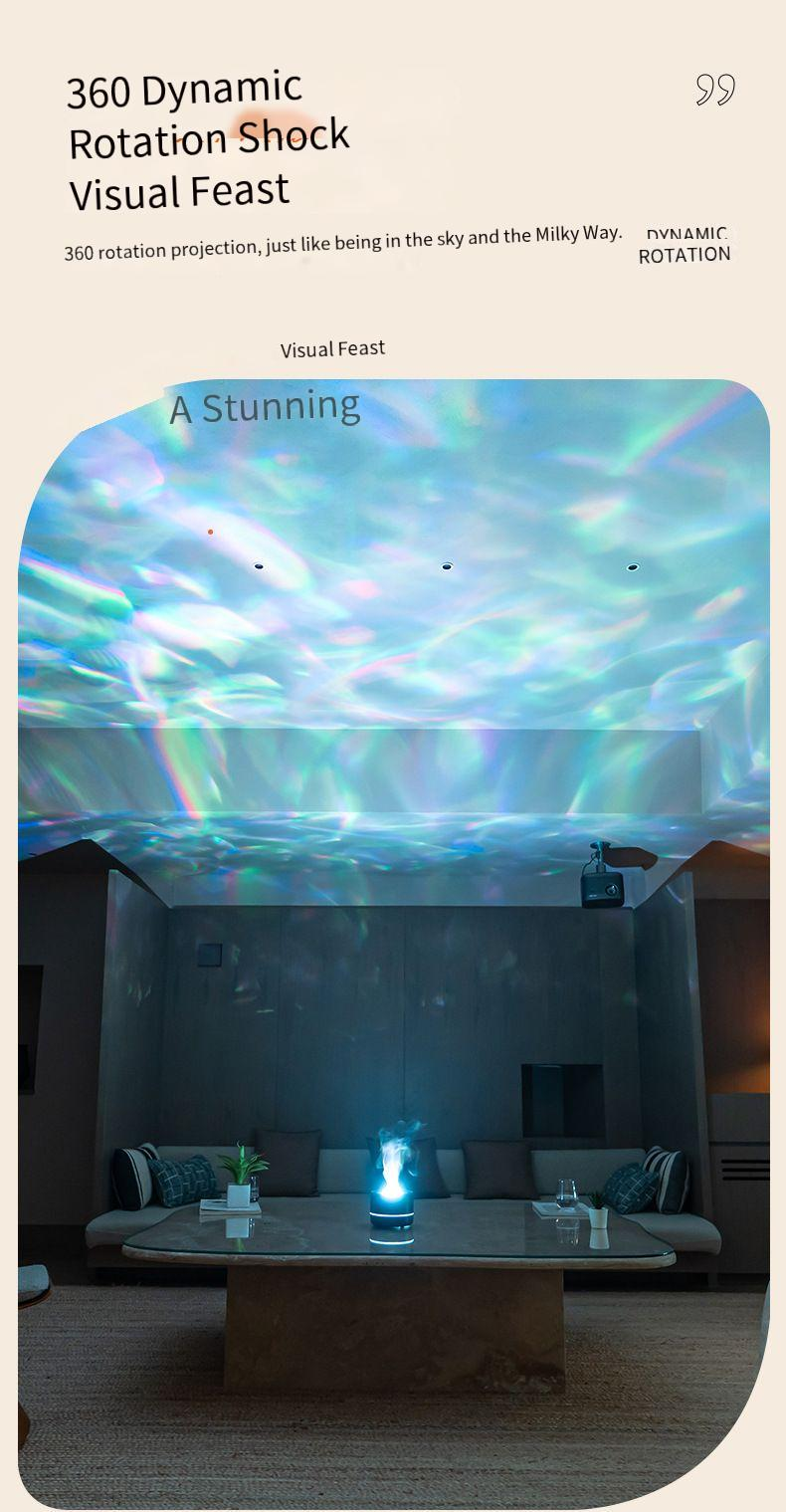 2025 New Colorful Flame Aromatherapy Machine Essential Oil Bedroom Atmosphere Light USB Plug-in Star Projection Lamp_voghion.com