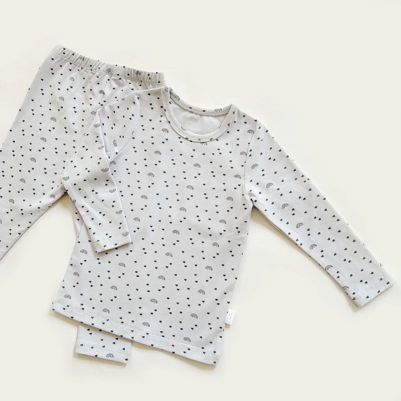 Dětské domácí oblečení v severském stylu, jarní a podzimní, dětské krátké sametové bavlněné teplé pyžamo pro chlapce a dívky, dětské oblečení s dlouhým rukávem a spodním dílem._voghion.com