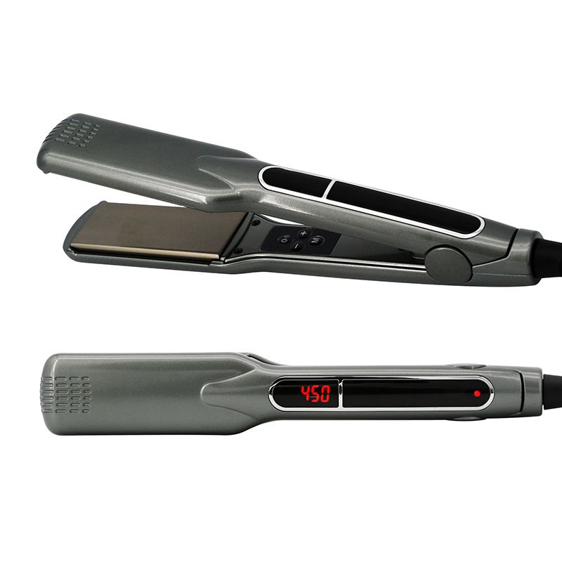 Piastra per capelli professionale in ceramica e tormalina con tecnologia agli ioni negativi - Piastra larga/stretta, 10 impostazioni di temperatura,_voghion.com