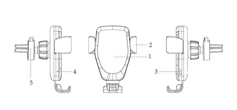 Supporto per caricabatterie wireless da auto QI da 15 W, supporto universale per bocchette dell'aria con potente ventosa per iPhone da 4,7 a 6,8 pollici, ricarica rapida e allineamento automatico._voghion.com