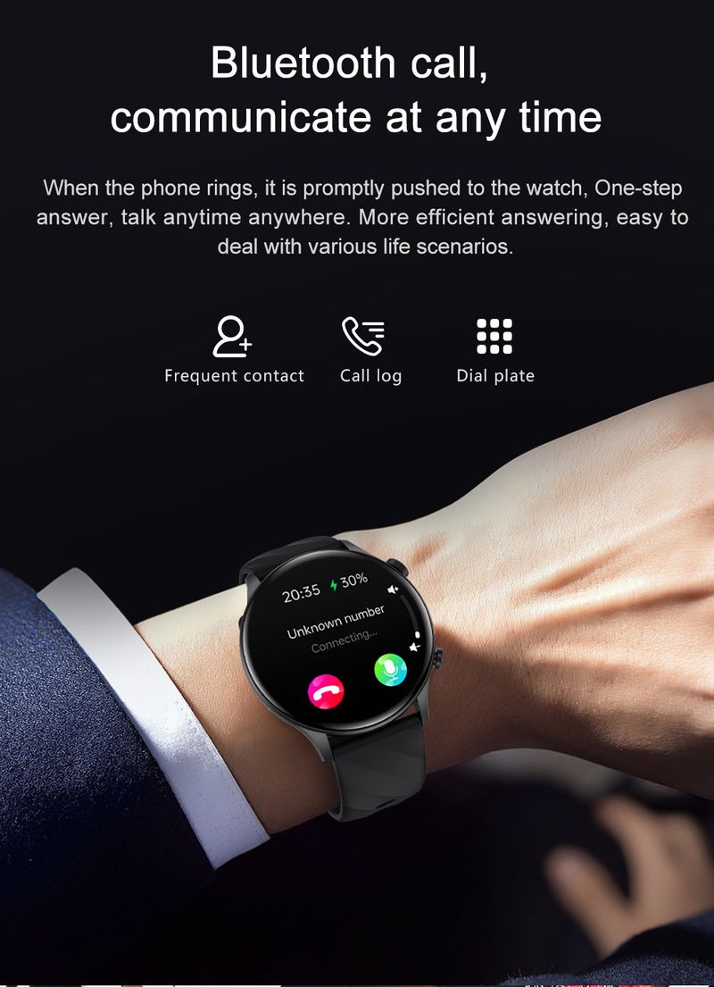 Smart Watches New Zw63 Smart Watch Bluetooth Call Round Screen Smart Watch Health Sports Watch_voghion.com
