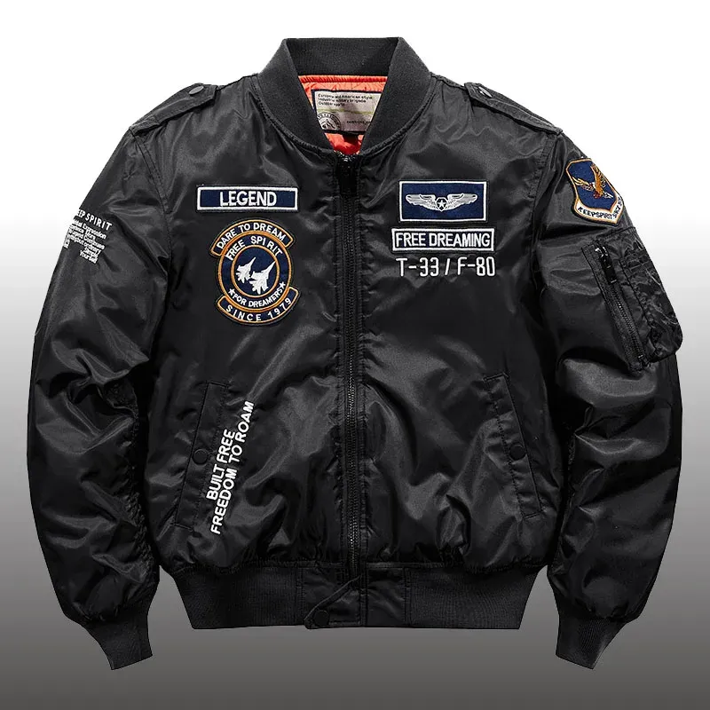 Winter Hip Hop Dicke Warme Jacke Männer Hochwertige Militär Motorrad Ma-1 Aviator Pilot Mäntel Männliche Baseball Bomberjacke_voghion.com