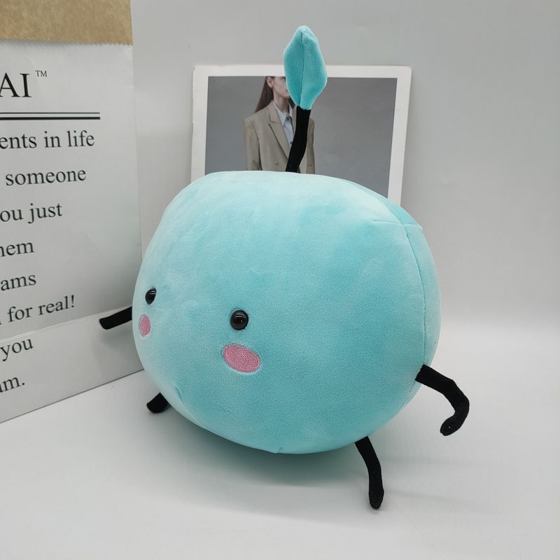 PWA bumbiņas plīša zaļais ābols Stardew Valley Junimo plīša plīša lelles spilvens_voghion.com