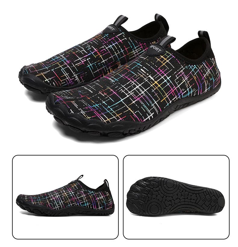 Scarpe da acqua unisex ad asciugatura rapida per escursionismo, nuoto e spiaggia – Calzini antiscivolo con mesh traspirante e intersuola in EVA (uomo/donna)_voghion.com