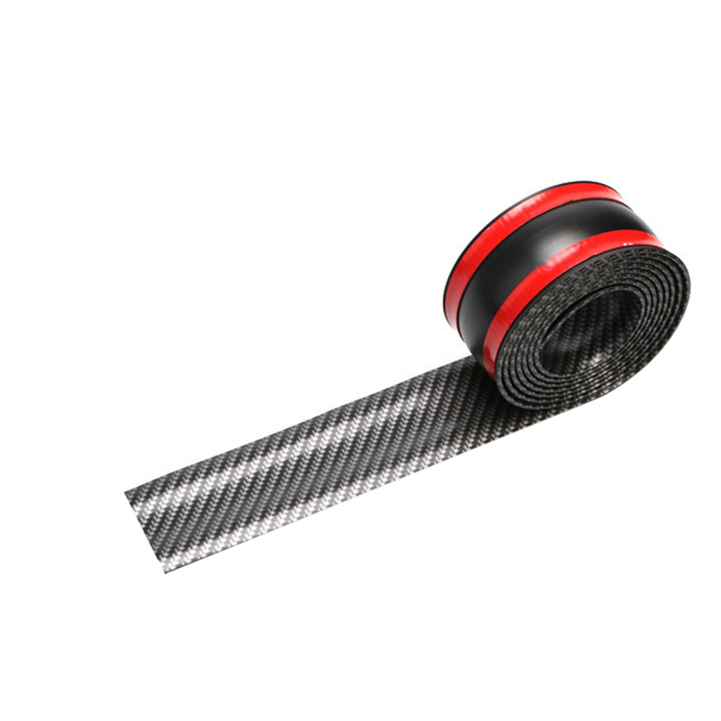 Yuanmheng Car Styling Carbon Fiber Rubber Door Sill Protector Trim Strip Decor Sticker_voghion.com