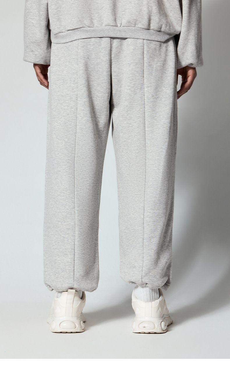 Herrenbekleidung Neue Modemarke Einteilige Fleece-Jogginghose mit weitem Bein für Männer und Frauen Warme Fleece-Sporthose mit Kordelzug_voghion.com