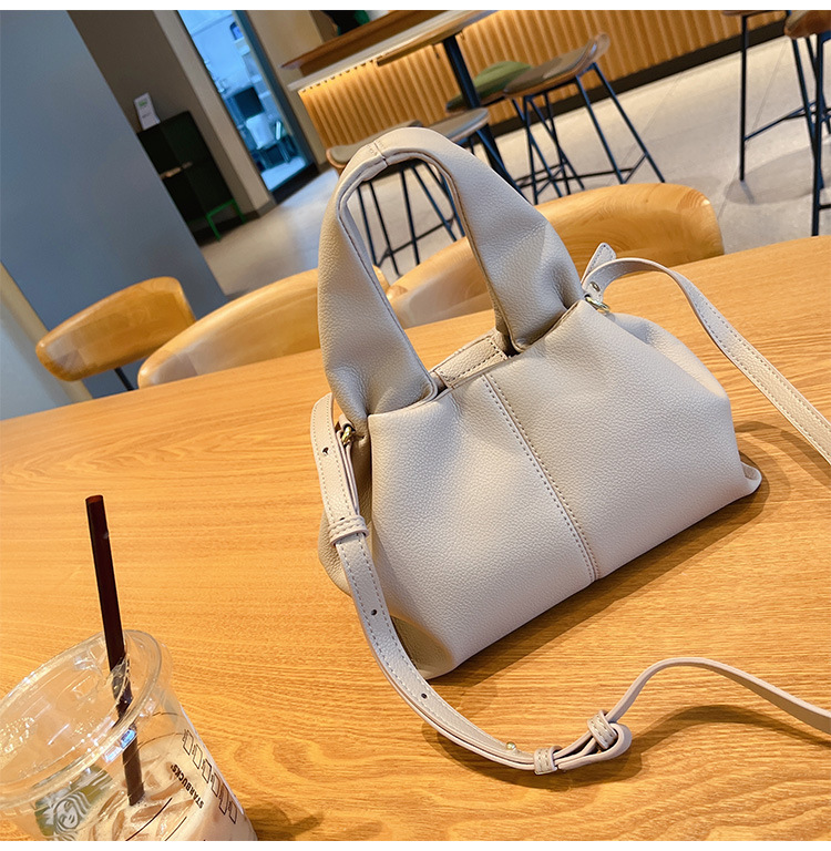 Französische Nischenmarke 2024, neue, vielseitige, einfarbige Lunchbox, modische Handtasche mit einer Schulter, Umhängetasche für Damen_voghion.com