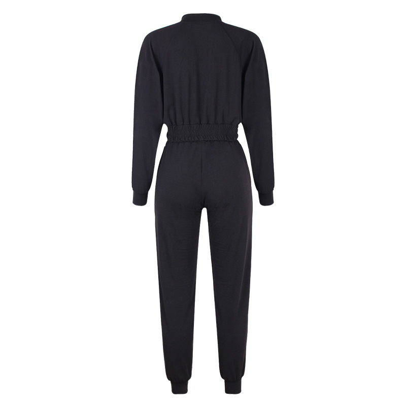 Unique Sportswear 2-piece Set Spring Autumn Zipper Crop Top And Pants Casual Outfit Street Style For Women_voghion.com