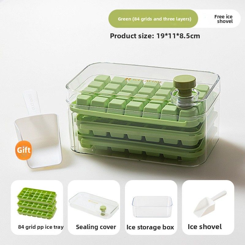 84 Grid Press-type Ice Grid Creative Light Luxury Summer Essential Large-capacity One-press Ice Household Ice Storage Ice Making Mold_voghion.com