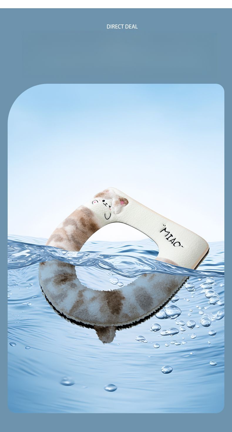 Coussin de siège de toilette épais en peluche avec anneau de fermeture éclair et motif dessin animé, universel pour l'automne et l'hiver_voghion.com