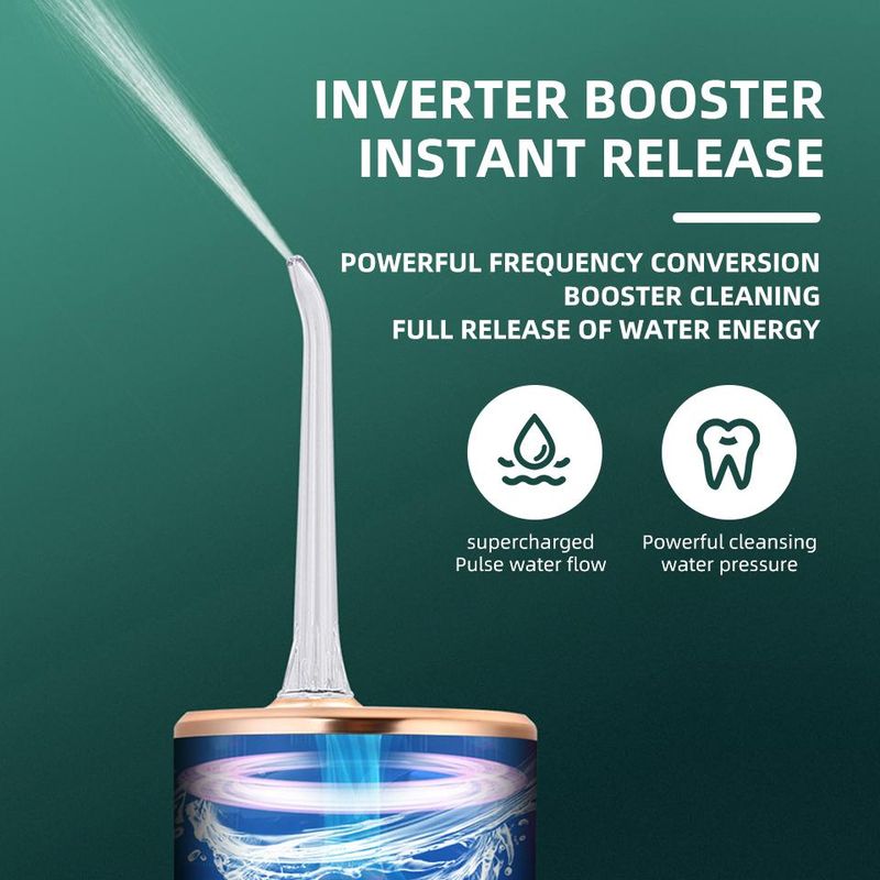 Elektrisk tannrenser Oral Irrigator Oppladbar Vannstråle Tannrenser Tannvannstråd Tannrenser LXY_voghion.com