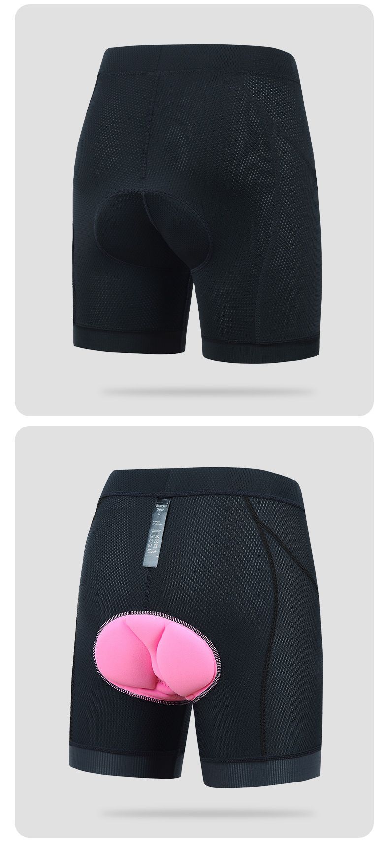 Nouveau cuissard de cyclisme pour femme avec coussin en mousse haute élasticité intégré, short de vélo de montagne à couleurs contrastées et tendance pour_voghion.com