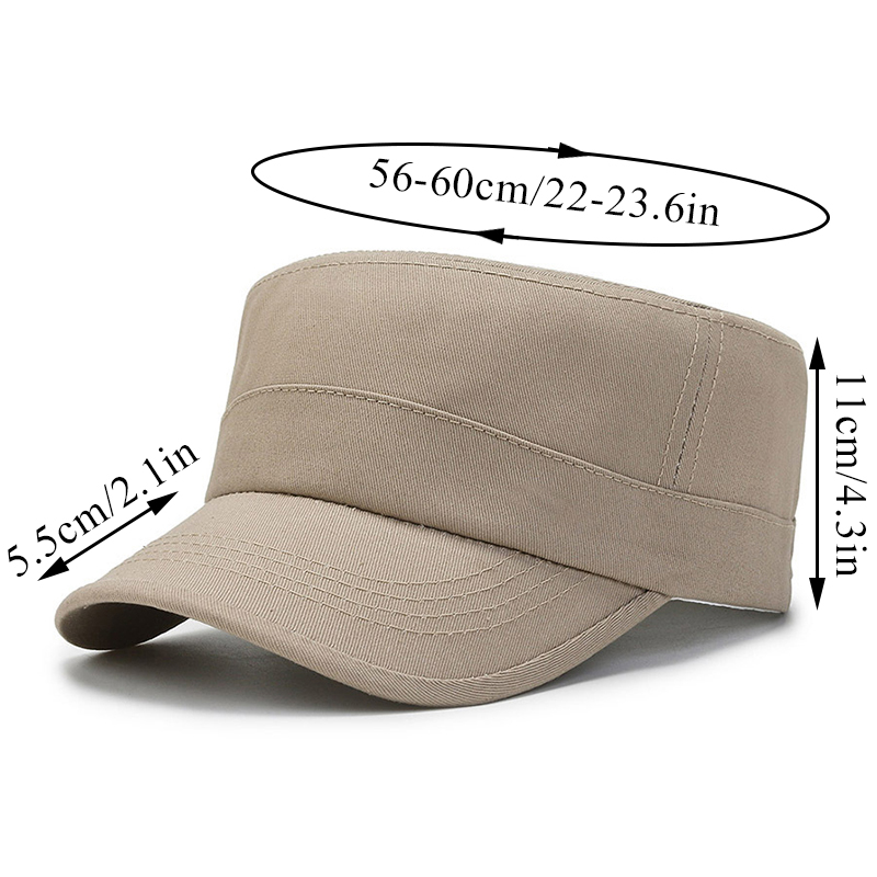 Fashion Washed Cotton Men Military Cap Summer Sunscreen Cadet Hat adjustable Flat Top Caps Women Men Fisher Army Hats_voghion.com